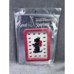 Good Shepherd Sit Up Scottie Dog Counted Cross Stitch Kit Frame 5x7 New Sealed
